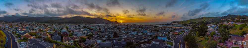 Pacifica  Sunset  360 Aero View