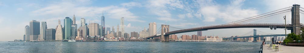 Lower Manhattan and Brooklyn Bridge